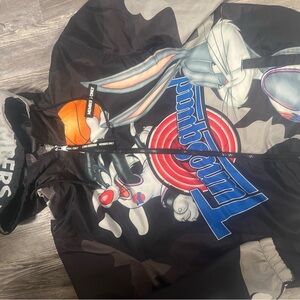 Members Only Space Jam Jacket in Black and Gray